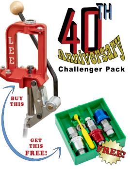 Preview: LEE .38spez. / .357 Magnum Challenger 40th Anniversary Pack mit 3tlg. Breech Lock HM-Matrizensatz