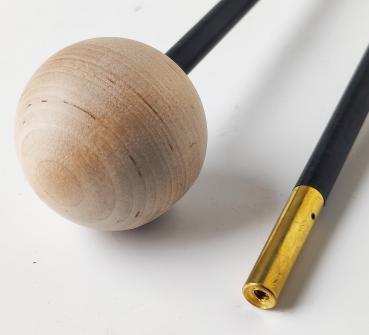 Preview: Superrod Nylon 9,5mm,  für Pistole, jetzt mit Kugelgriff aus Holz, 10x32 UNF-Innengewinde