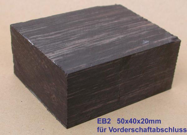 Ebenholz für einen Vollschaftabschluß 50mm x40mm x 20mm