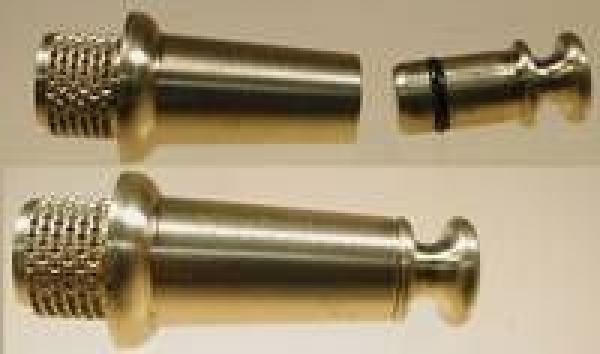 Tülle für Pulverhorn mit Verschluß